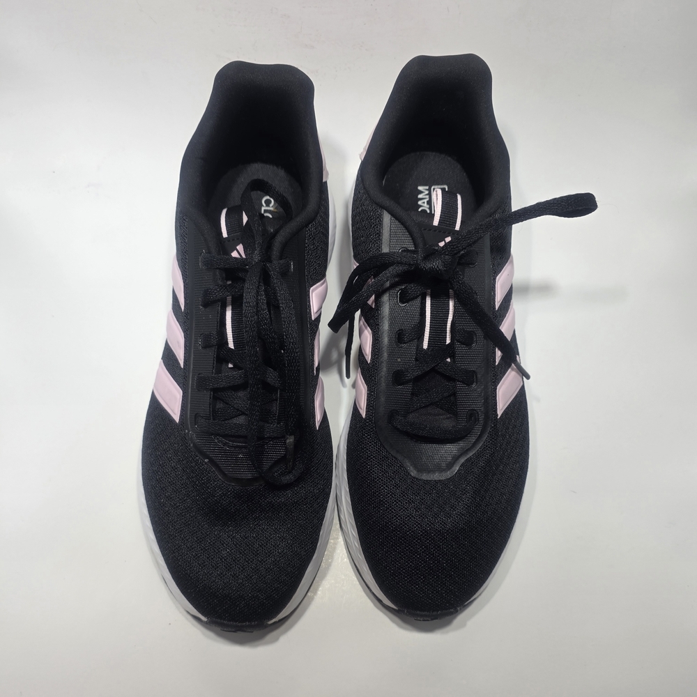 Adidas Cloudfoam Running Shoes Women’s 8.5 Black Pink Comfort Sneakers